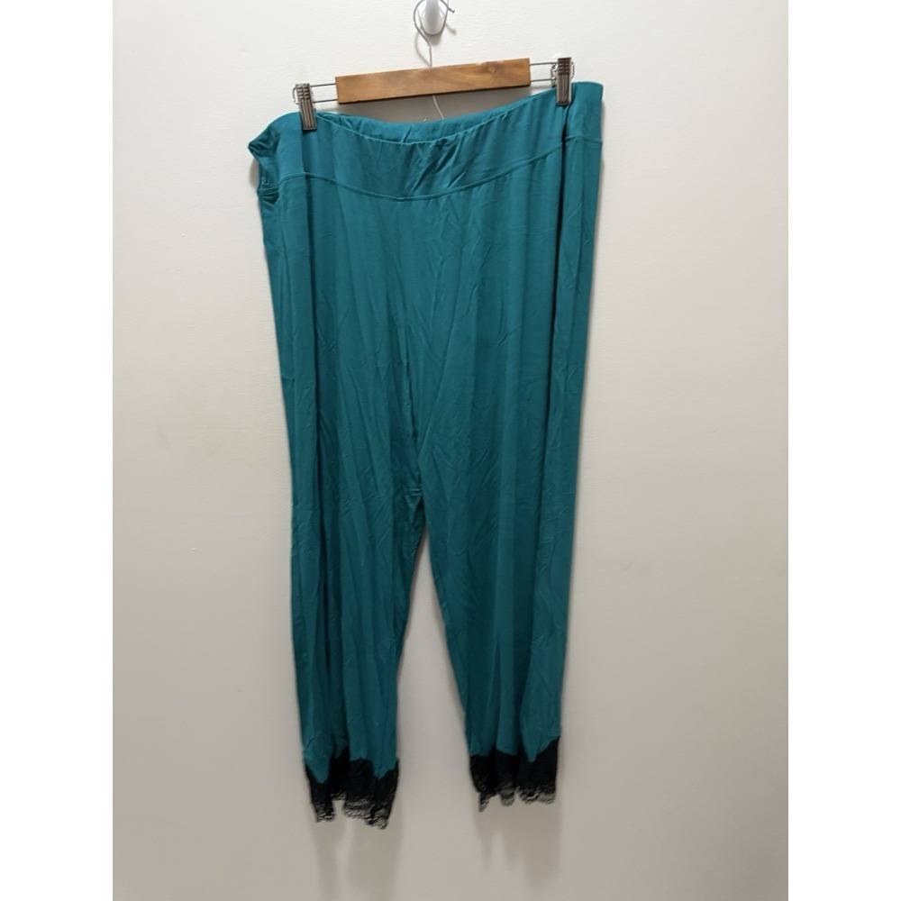 Soma Cool Nights Teal Wide Leg Pajama Pants – Size XL – Rayon Blend